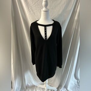 Grunge Sweater Dress w/Cut Out Neckline